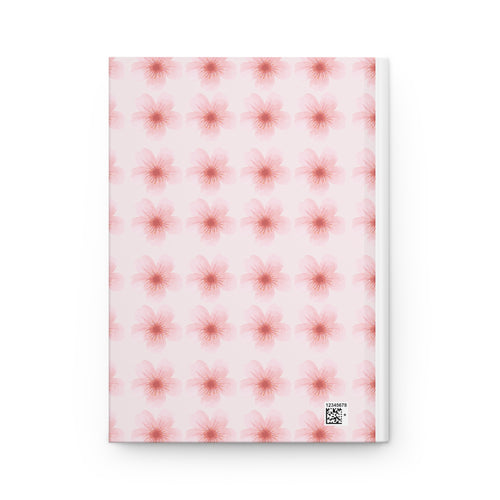 Pink Strawberry Floral Hardcover Journal — Cute Blank Notebook for Notes & Gifts
